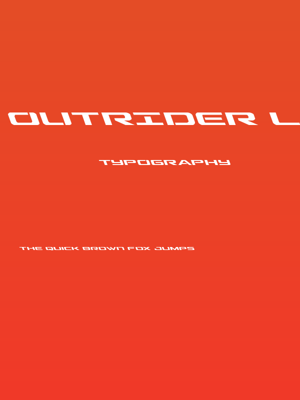 Outrider Leftalic Italic Poster