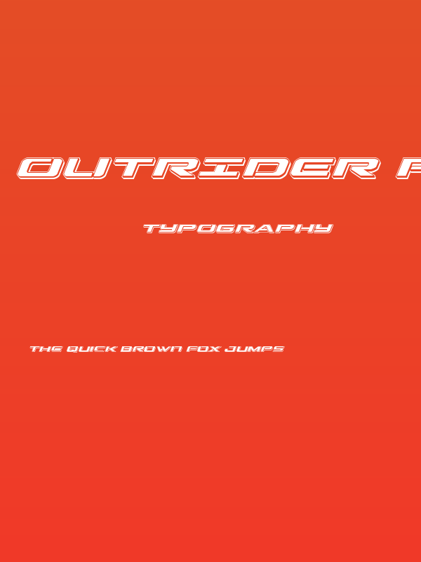 Outrider Punch Italic Italic Poster