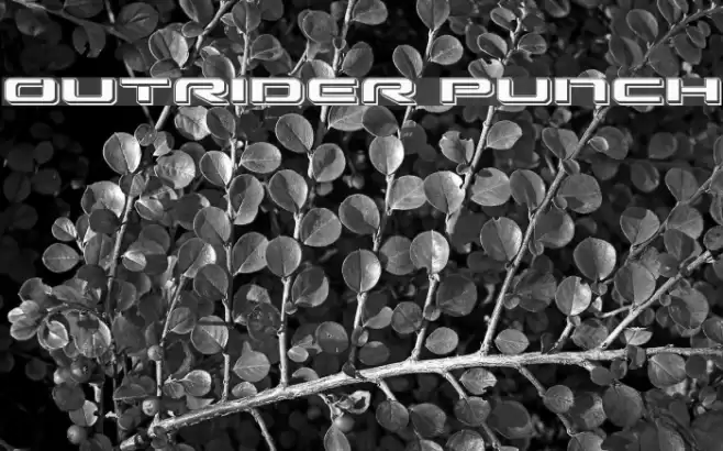 Outrider Punch Font examples
