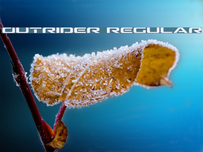 Outrider Regular Font examples