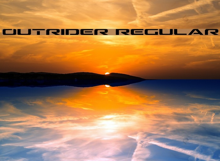Outrider Regular Font examples