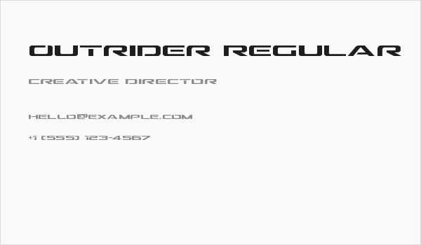 Outrider Regular Business Card