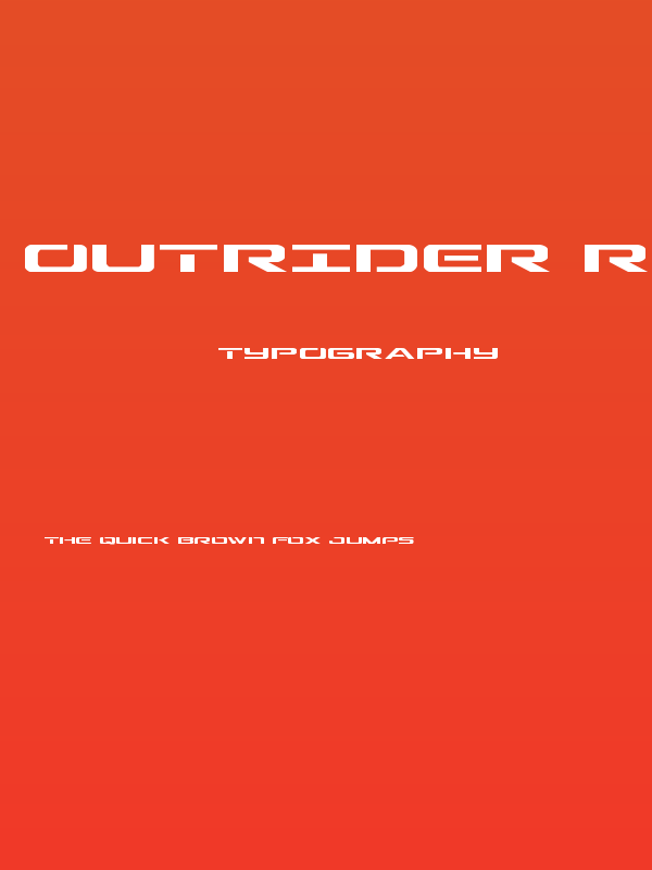 Outrider Regular Poster