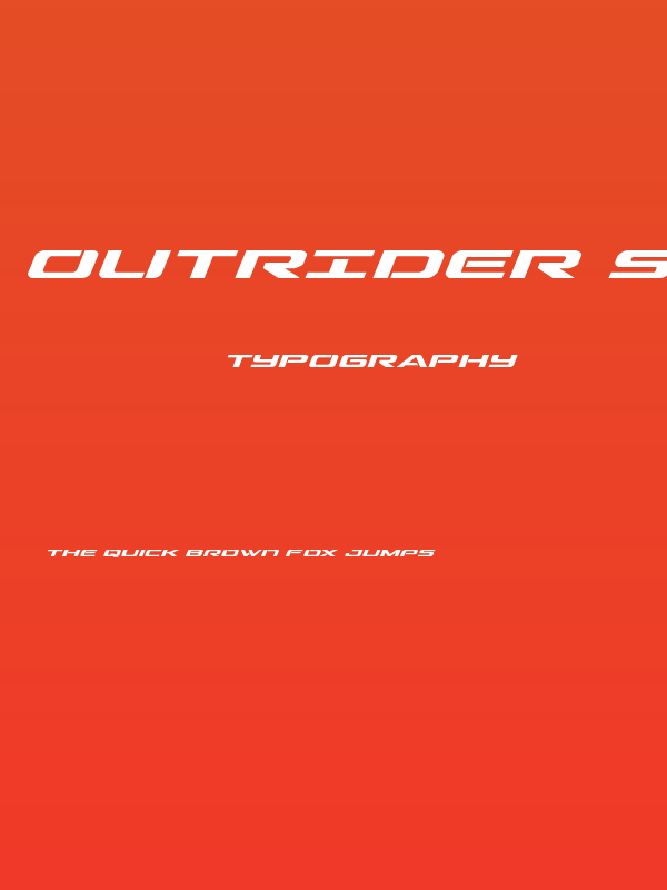 Outrider Semi-Bold Italic Semi-Bold Italic Poster