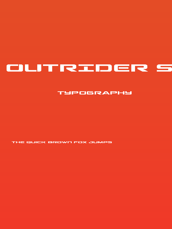 Outrider Semi-Bold Semi-Bold Poster