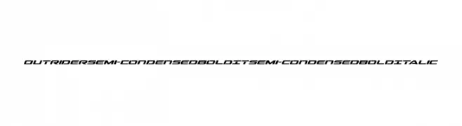 Outrider Semi-Condensed Bold It Semi-Condensed Bold Italic  Fuentes Gratis Descargar