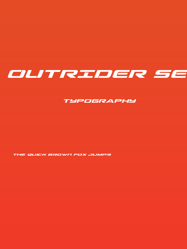 Outrider Semi-Condensed Bold It Semi-Condensed Bold Italic Poster