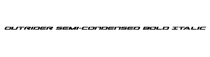 Outrider Semi-Condensed Bold Italic  Fuentes Gratis Descargar