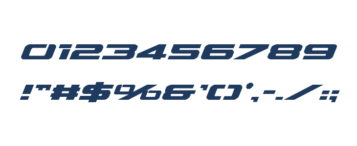 Outrider Semi-Condensed Bold Italic Other Characters