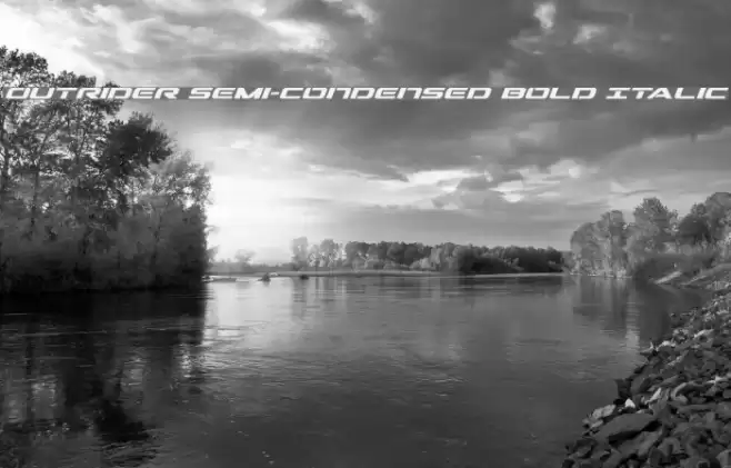 Outrider Semi-Condensed Bold Italic examples