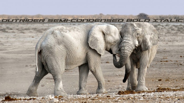 Outrider Semi-Condensed Bold Italic Example 3
