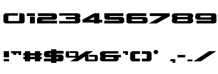 Outrider Semi-Condensed Bold Font OTHER CHARS