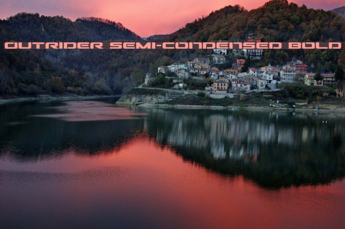 Outrider Semi-Condensed Bold Font examples