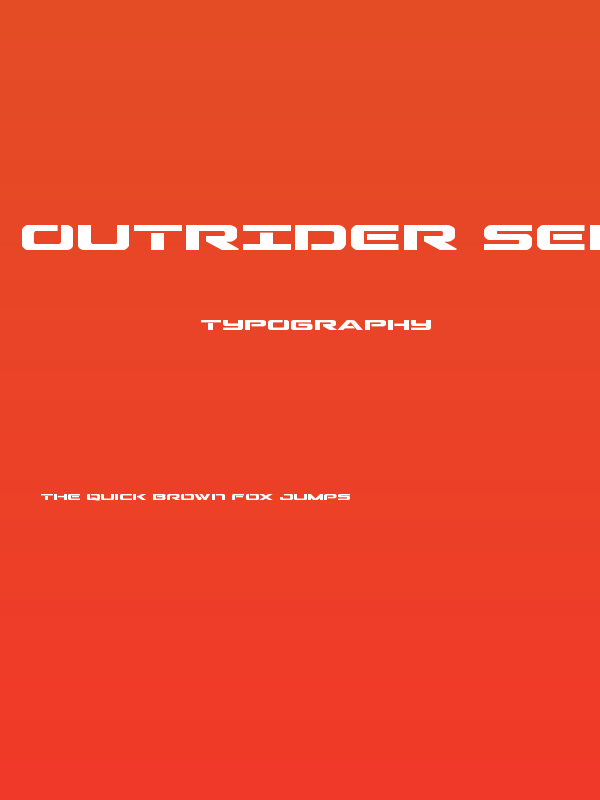 Outrider Semi-Condensed Bold Poster