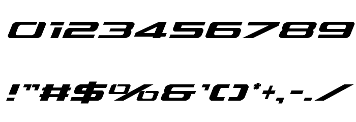 Outrider Semi-Condensed Italic Semi-Condensed Italic Font OTHER CHARS