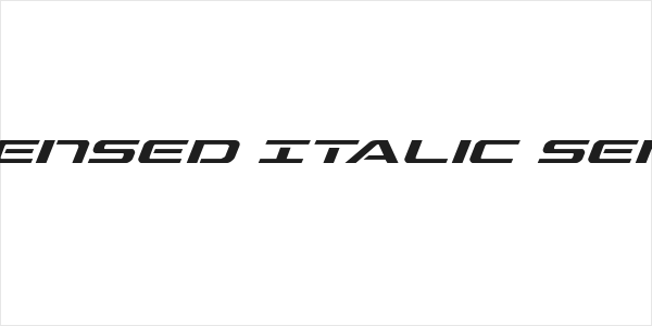 Outrider Semi-Condensed Italic Semi-Condensed Italic Logo