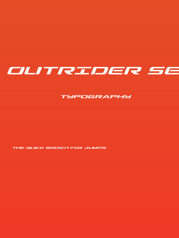 Outrider Semi-Condensed Italic Semi-Condensed Italic Poster