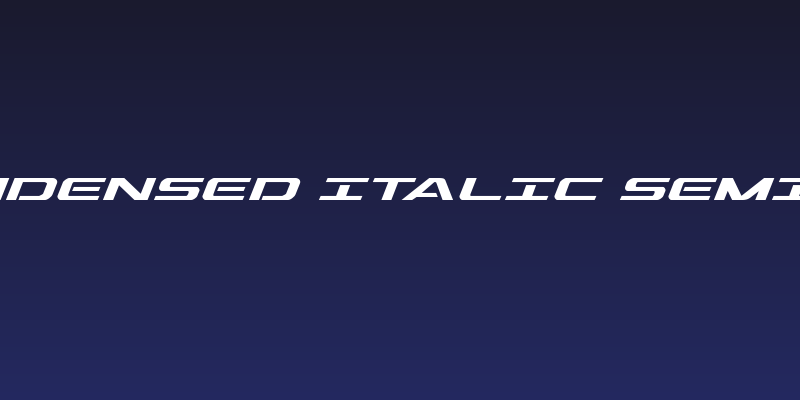 Outrider Semi-Condensed Italic Semi-Condensed Italic Social Header