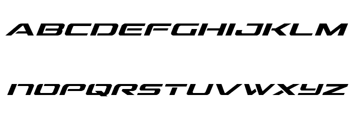 Outrider Semi-Condensed Italic Semi-Condensed Italic Font LOWERCASE