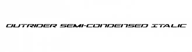 Outrider Semi-Condensed Italic 
