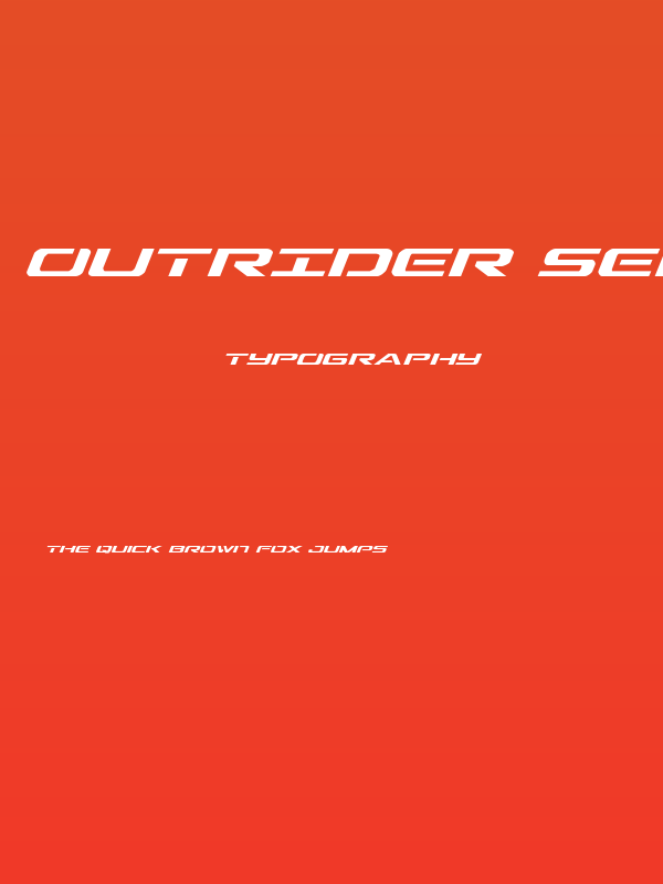 Outrider Semi-Condensed Italic Poster