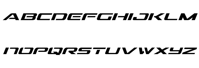 Outrider Semi-Condensed Italic Font LOWERCASE