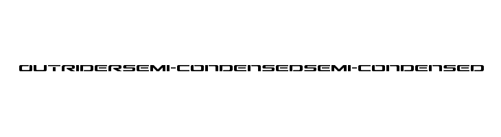 Outrider Semi-Condensed Semi-Condensed  font caratteri gratis