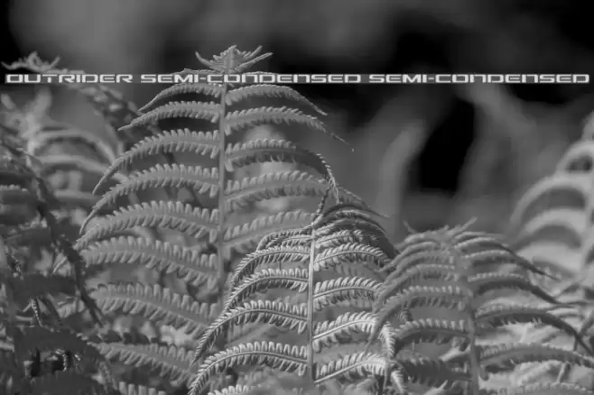 Outrider Semi-Condensed Semi-Condensed Font examples