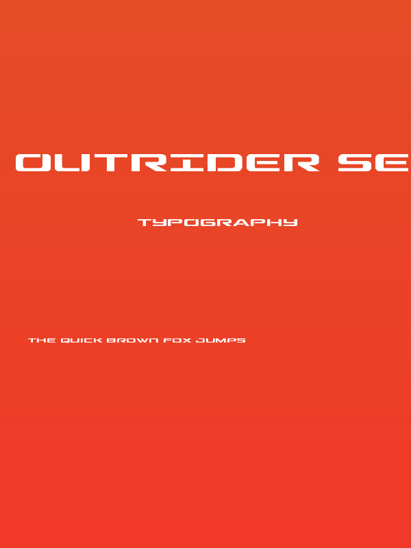 Outrider Semi-Condensed Semi-Condensed Poster