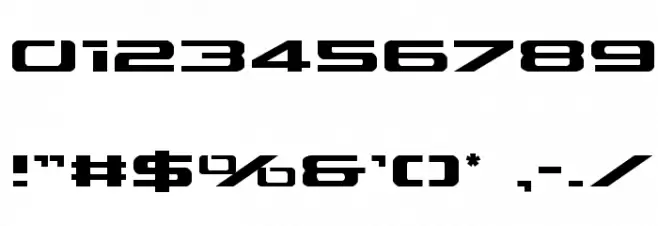 Outrider Semi-Condensed Font OTHER CHARS