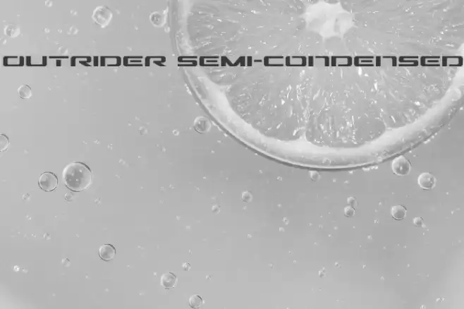 Outrider Semi-Condensed Font examples