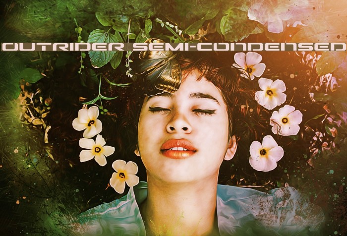 Outrider Semi-Condensed Font examples