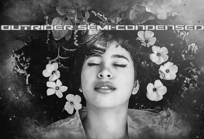 Outrider Semi-Condensed Font examples