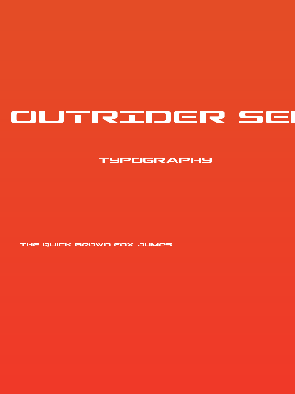 Outrider Semi-Condensed Poster