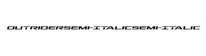 Outrider Semi-Italic Semi-Italic  Fuentes Gratis Descargar