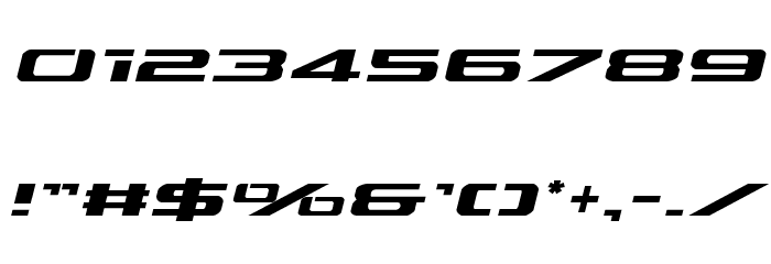 Outrider Semi-Italic Semi-Italic Font OTHER CHARS