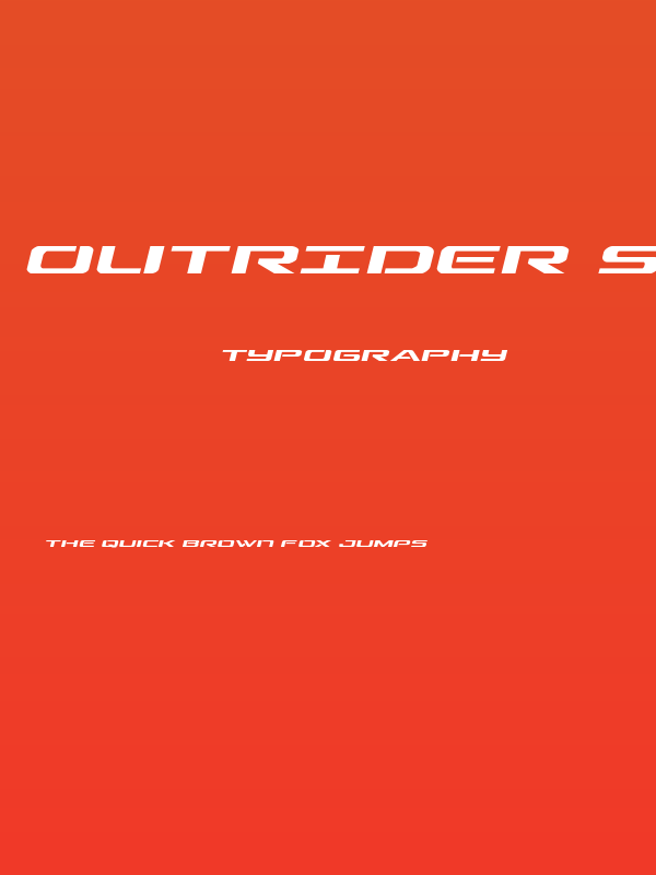 Outrider Semi-Italic Semi-Italic Poster