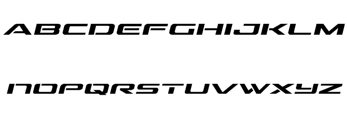 Outrider Semi-Italic Semi-Italic Font LOWERCASE