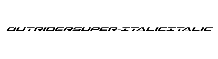 Outrider Super-Italic Italic  フリーフォントのダウンロード