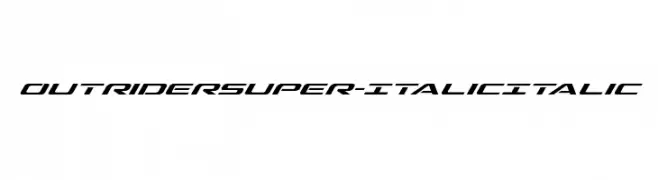 Outrider Super-Italic Italic  नि: शुल्क फ़ॉन्ट्स डाउनलोड