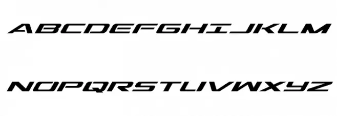 Outrider Super-Italic Italic Polices MAJUSCULES