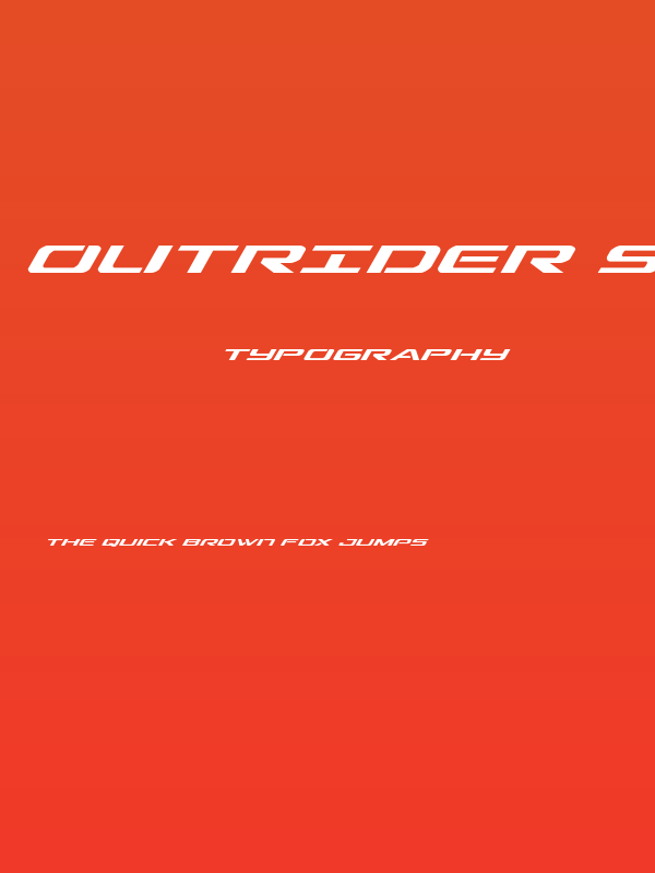 Outrider Super-Italic Italic Poster