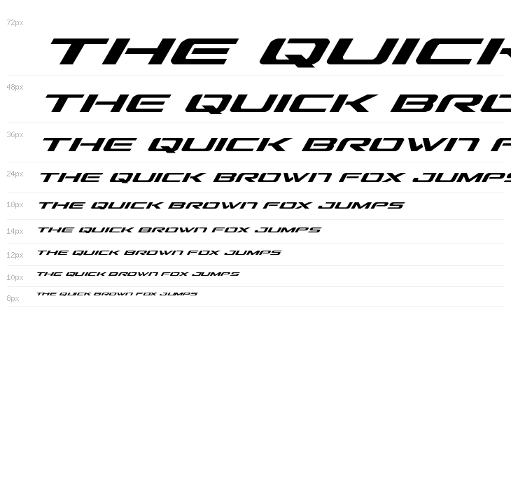 Outrider Super-Italic Italic Waterfall