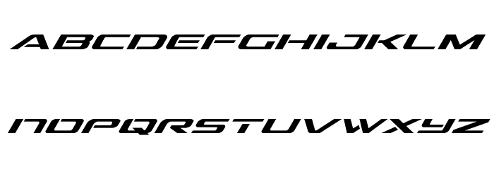Outrider Super-Italic Italic Font LOWERCASE
