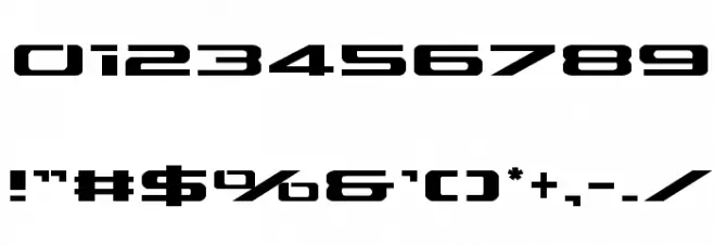 Outrider Font OTHER CHARS