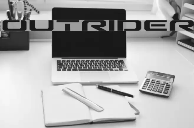 Outrider Font examples