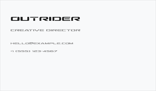 Outrider Business Card