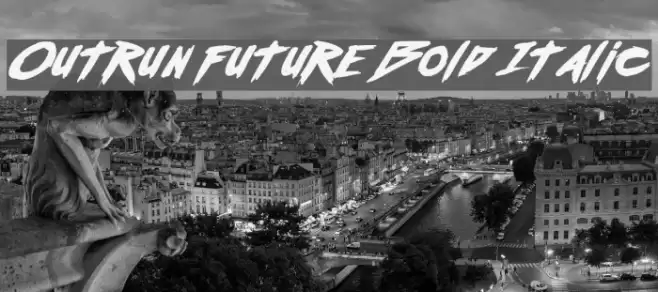 Outrun future Bold Italic Font examples
