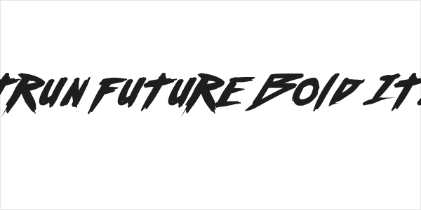 Outrun future Bold Italic Logo