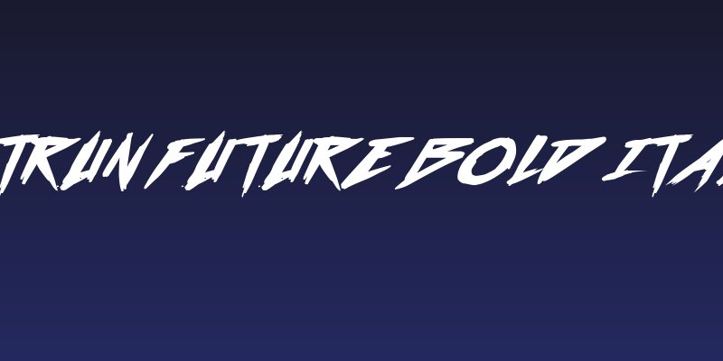 Outrun future Bold Italic Social Header